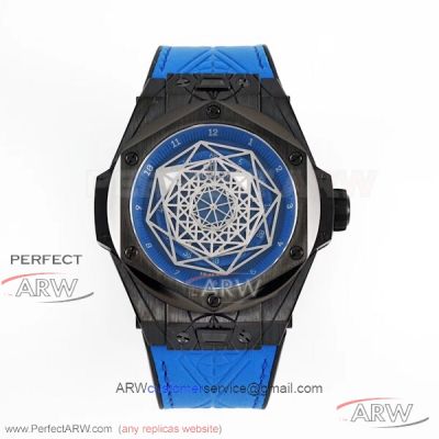 HB Factory Hublot Big Bang Sang Bleu Blue 45 MM Hexagonal Bezel Copy HUB1213 Watch 415.NX.7179.VR